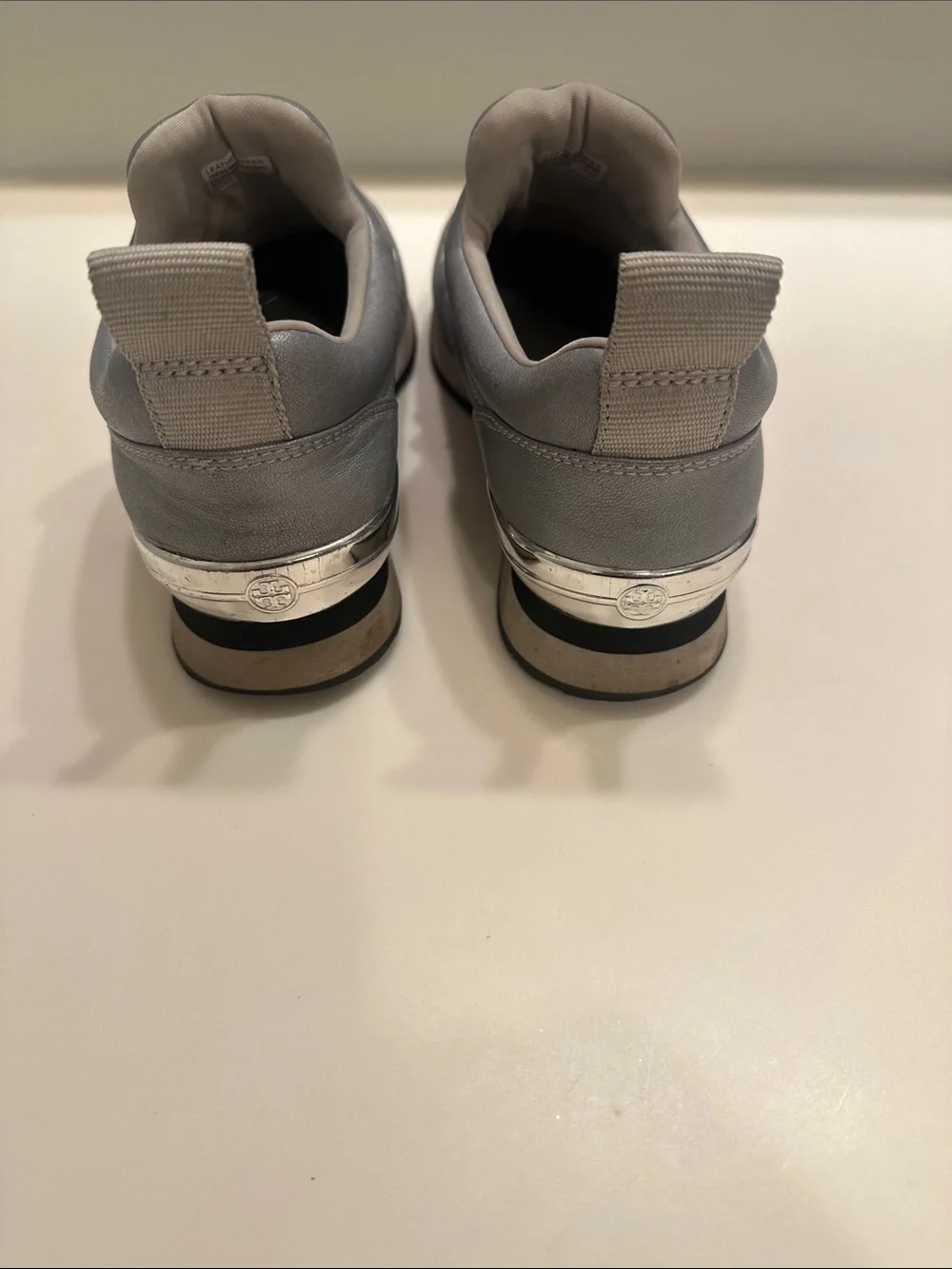 Tory Burch Laney Gray Slip-On Embellished Sneakers Size 8